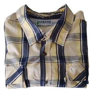 Haband Shirt Snaptastic Mountaineer‎ Woven Mens Size Double Extra Large Blue